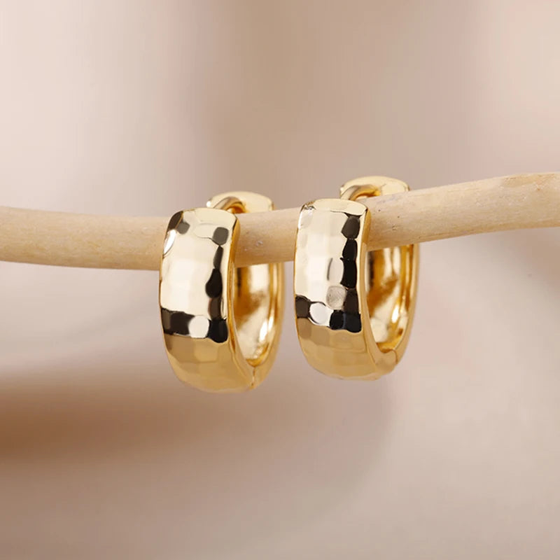 Gold Colour | Silver Stainless Steel Small Hoop Earrings