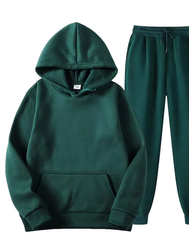 Womens Autumn/Winter Hoodie & Sweatpants Set – Casual Pullover Tracksuit