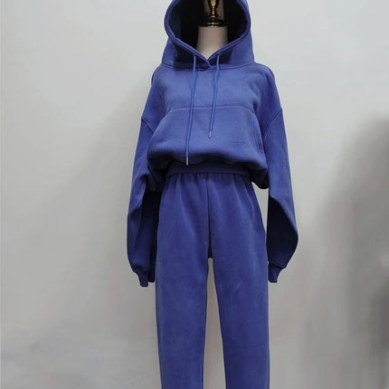 Women’s Fleece Tracksuit Set – Soft Hoodie & Jogger Pants for Cozy Style