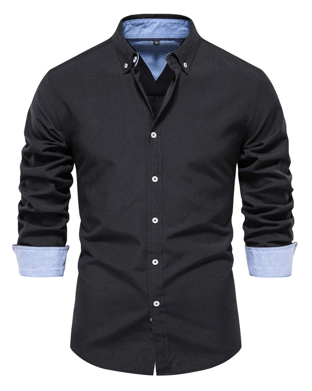 AIOPESON Men’s Cotton Oxford Shirt