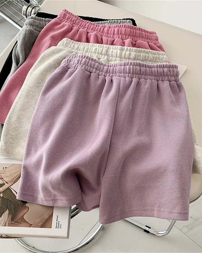 Comfy Retro Korean High-Waist Loose Shorts – Relaxed Chic & Sporty Comfort