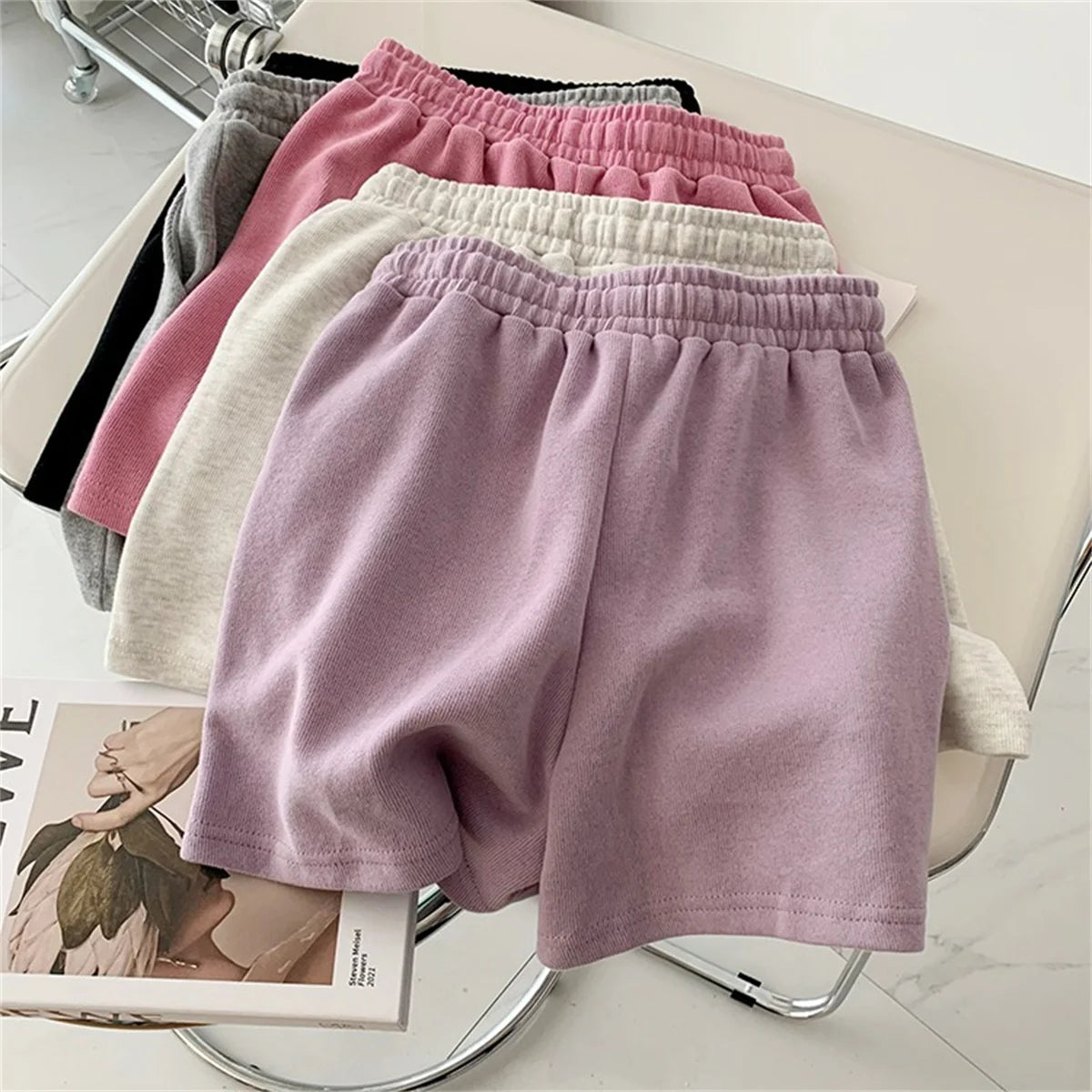 Comfy Retro Korean High-Waist Loose Shorts – Relaxed Chic & Sporty Comfort