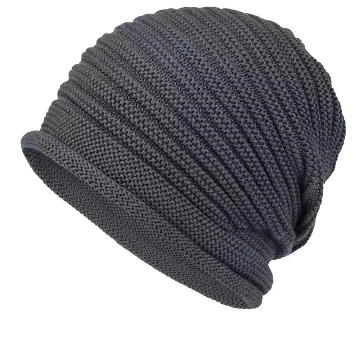 Women & Men Autumn Winter Knitted Wool Roll‑Brim Beanie-HighTouch