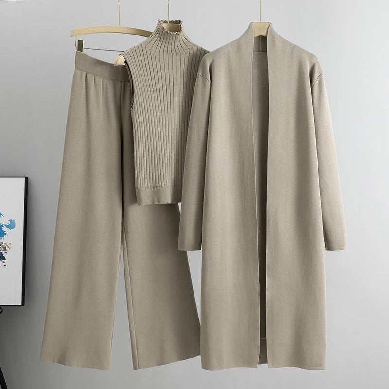 Women’s Knitted 3‑Piece Set-HighTouch