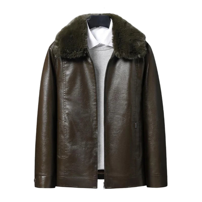 Men’s Fleece-Lined Biker Jacket