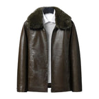 Men’s Fleece-Lined Biker Jacket-HighTouch