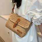 New Fashionable Straw Women's Bag, Trendy Vacation Casual Shoulder Crossbody Bag, Women's Versatile Stylish Straw Women's Bag-HighTouch