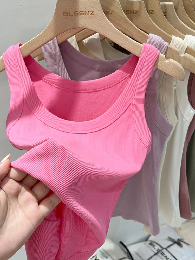 Ribbed Tank Top for Women – Stretch Fit Summer Camisole