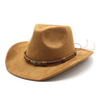 Western Cowboy Hat – Jazz Knight felt hat with bull-shaped décor-HighTouch