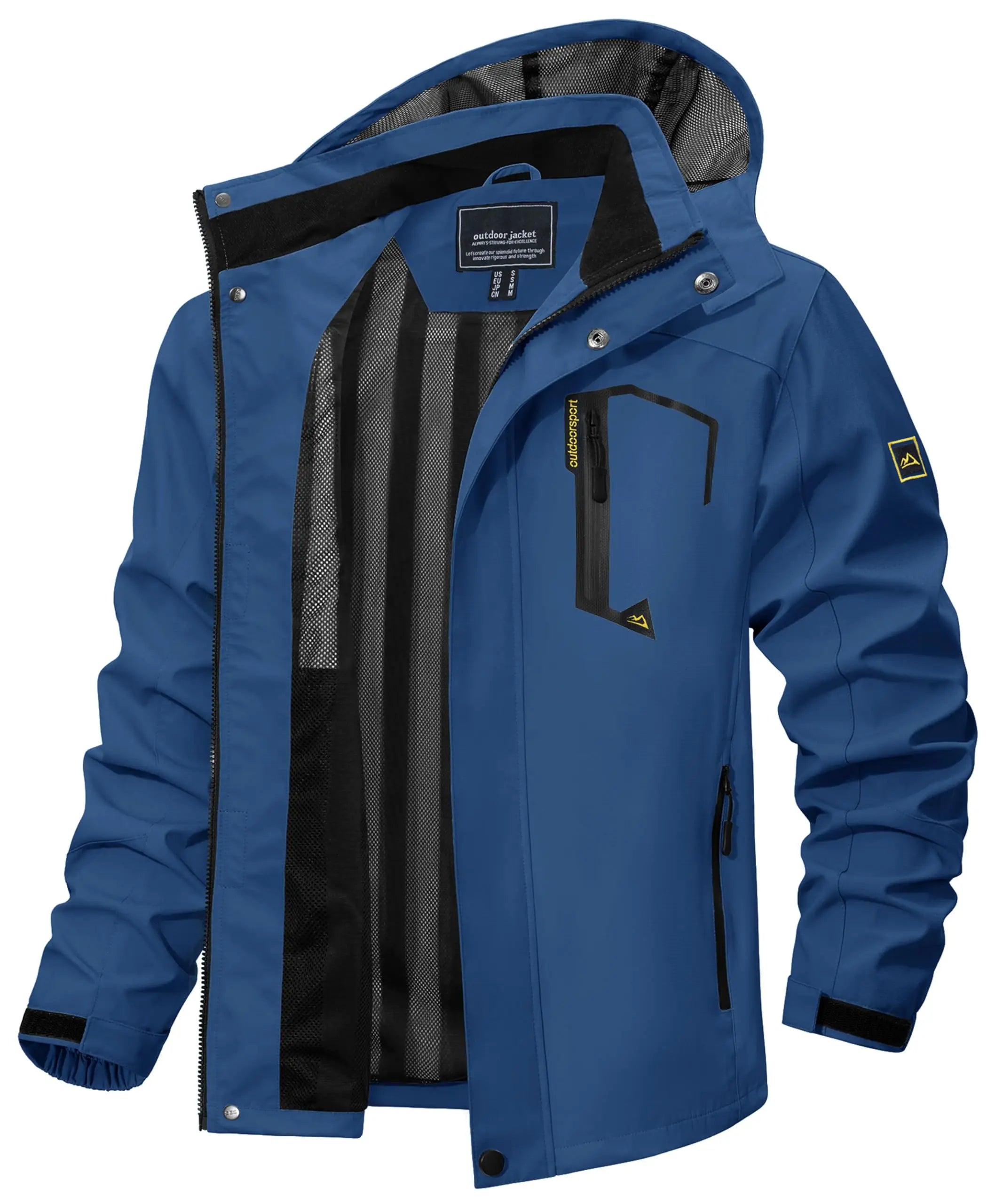 Men's Lightweight Mesh-Lined Waterproof Windbreaker Jacket