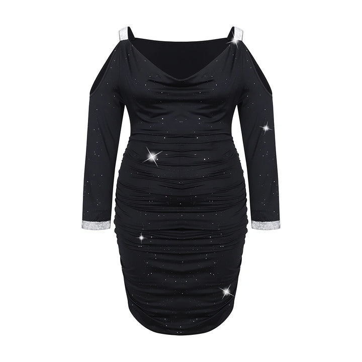 Plus‑Size Black Elegant Bodycon Dress – Formal & Party Ready-HighTouch