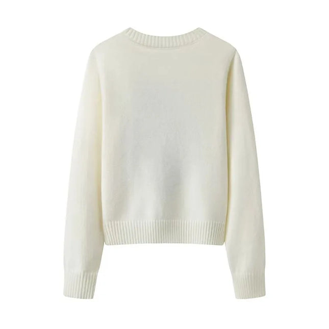 Women’s Bear Print Cashmere Pullover