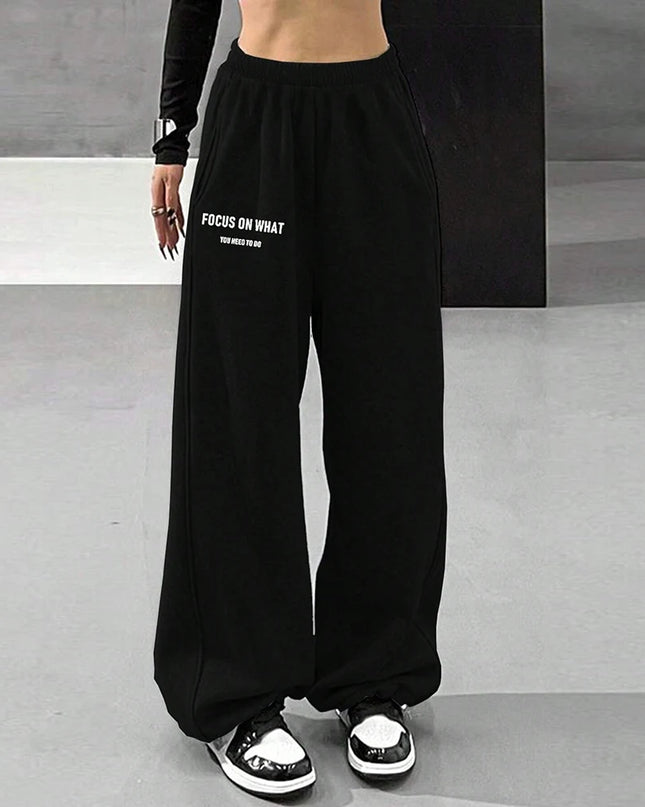 Mia Muse High-Waist Wide-Leg Pants – All‑Season Korean Casual Trousers