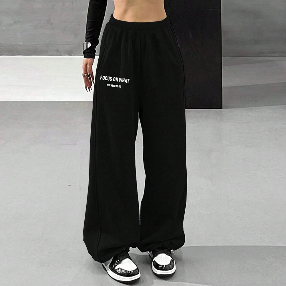 Mia Muse High-Waist Wide-Leg Pants – All‑Season Korean Casual Trousers-HighTouch