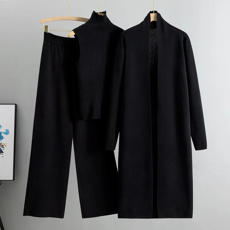 Women’s Knitted 3‑Piece Set-HighTouch