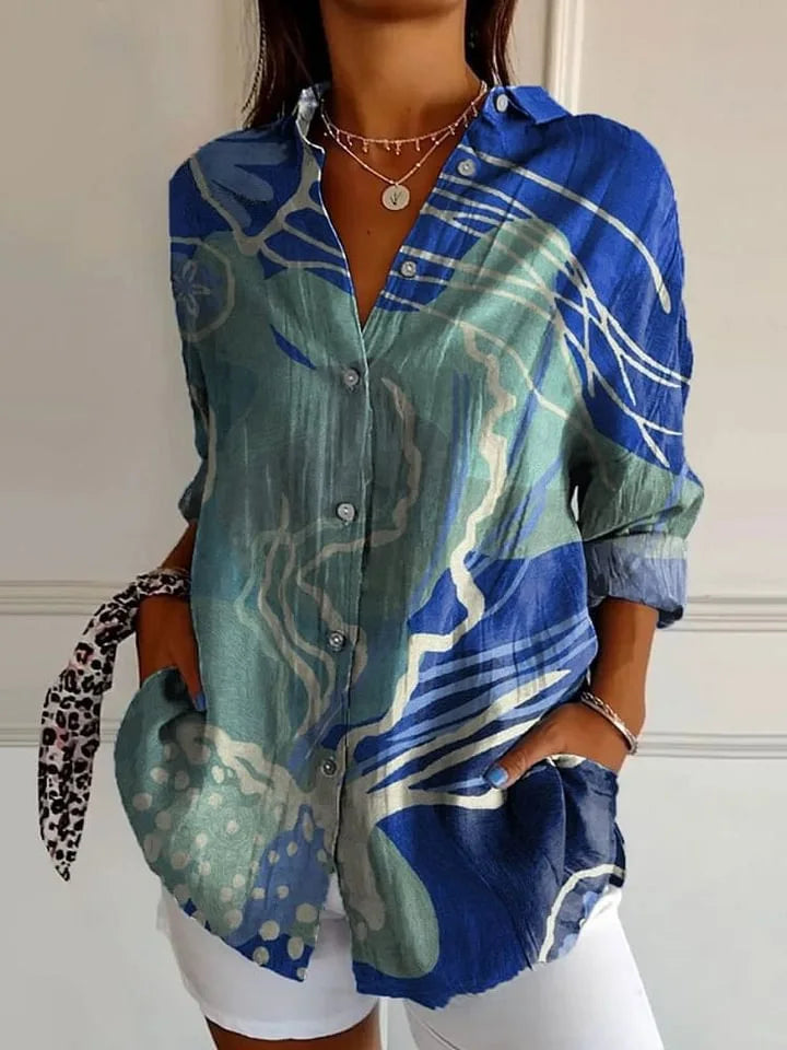 Harper | Elegant Floral Shirt & Blouse-HighTouch