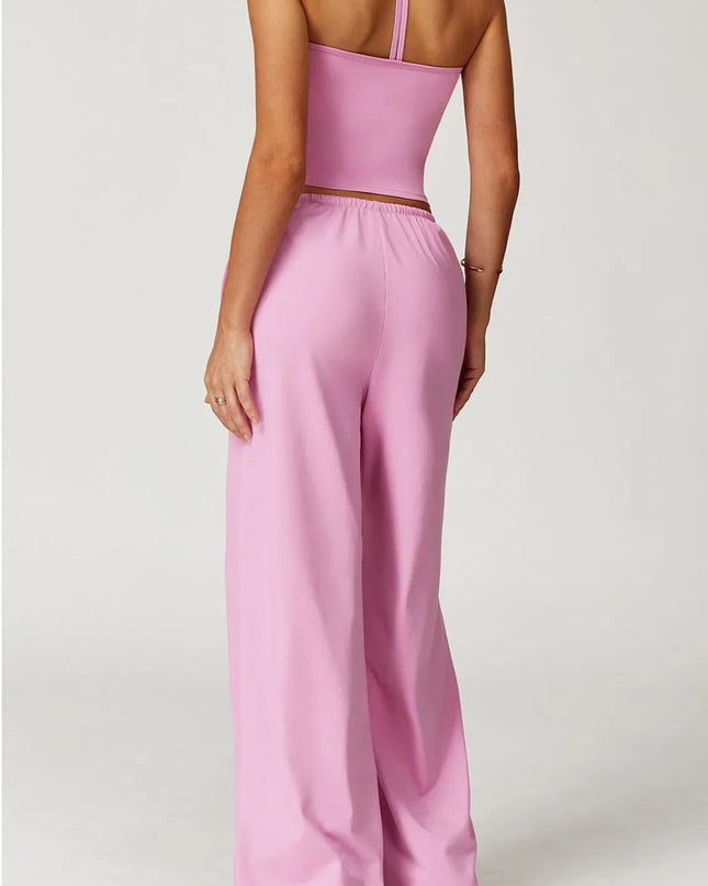Women’s Hollow-Back Tank & High-Waist Drawstring Pants