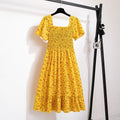 Floral Chiffon Midi Dress-HighTouch