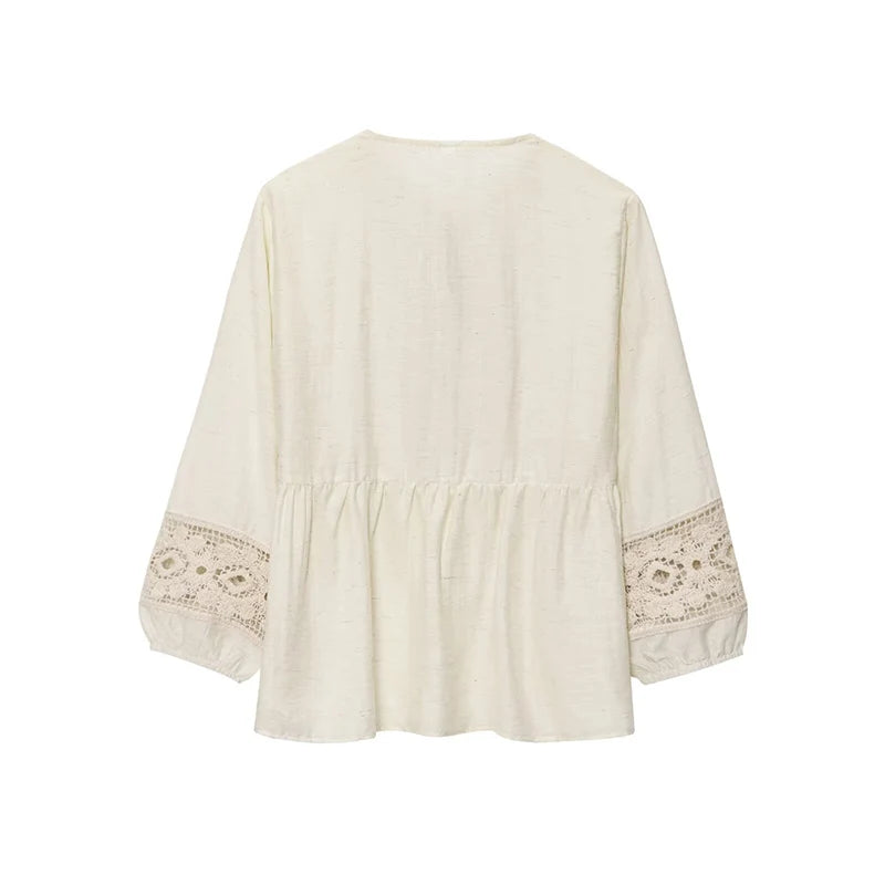 Elegant Loose O-Neck Summer Shirt for Women