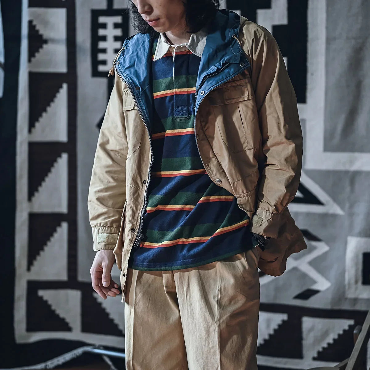 Vintage Campus Striped Button-Down Polo Tee – Ivy Prep Long Sleeve