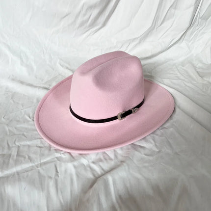 Classic Vintage Western Cowboy Hat – Leather Wide Brim Adjustable