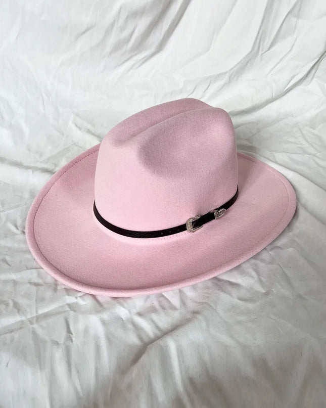 Classic Vintage Western Cowboy Hat – Leather Wide Brim Adjustable