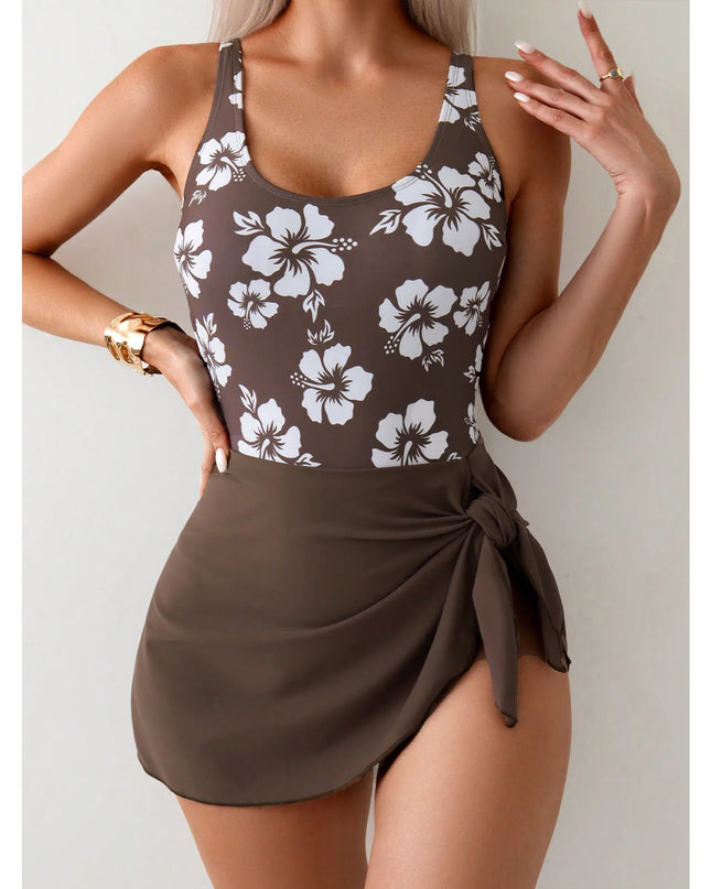 Slimming Printed One‑Piece Swimsuit with Tummy Control