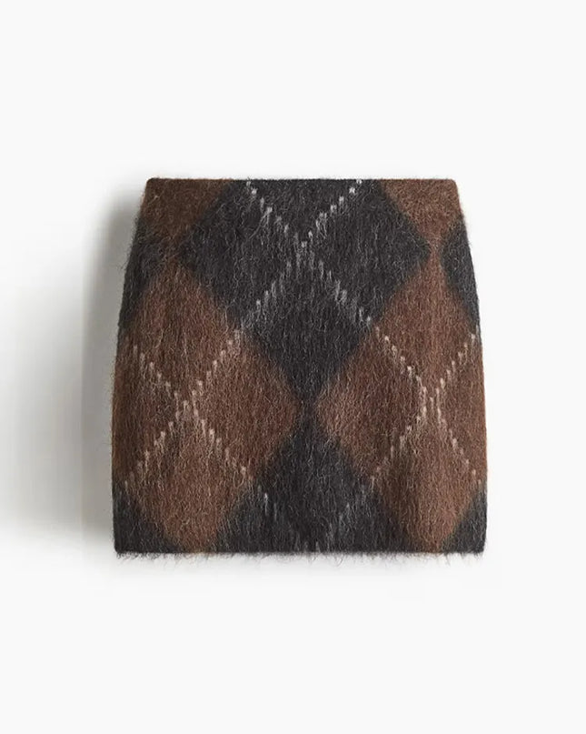 Women’s Argyle Knit Skirt Set