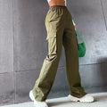 Women High Waist Baggy Cargo Jogger Pants Casual Loose Fit-HighTouch