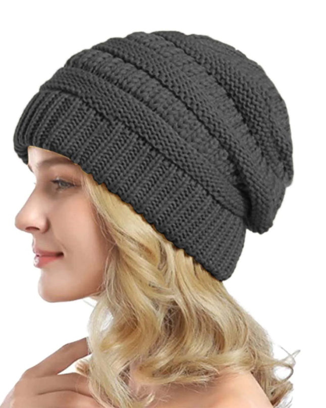 Chunky Wool Cuffed Knit Beanie