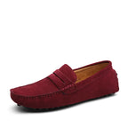Genuine Leather Slip-On Loafers / Moccasins-HighTouch
