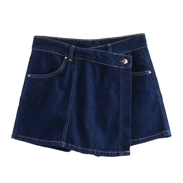 TRAF Blue Denim 2-Piece Set