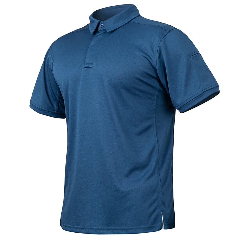 Heren Polo met Korte Mouwen voor Tactisch Gebruik – Lichtgewicht Prestatie- en Buitenwerk Overhemd
