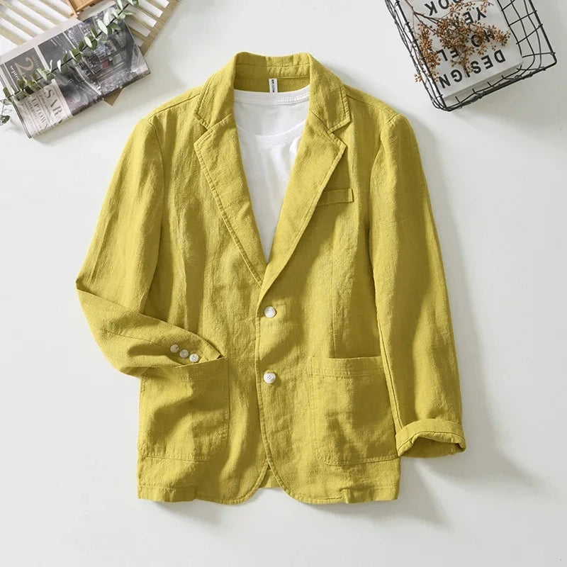Men’s Cotton‑Linen Travel Shirt-HighTouch
