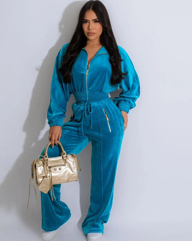 Women’s Velvet 2-Piece Tracksuit