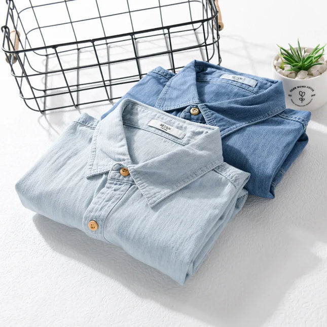 Men’s Lightweight Denim Short-Sleeve Shirt