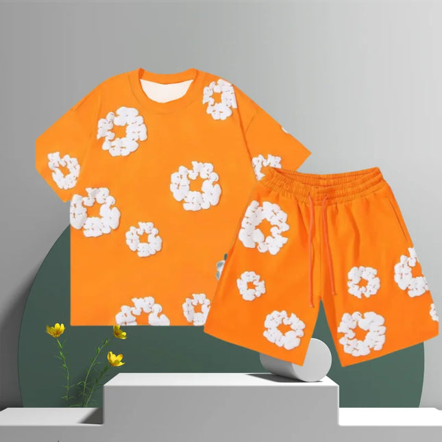 Denim Tears Cotton Flower 3D Printed Shorts Set