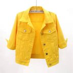 Trendy Womens Short Denim Jacket-HighTouch