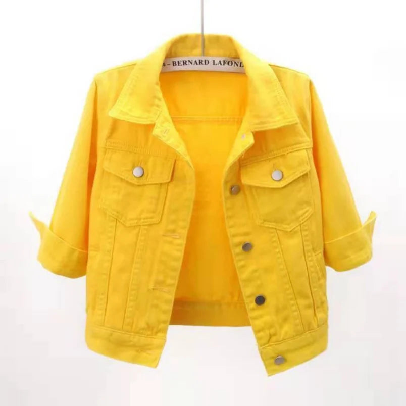 Trendy Womens Short Denim Jacket
