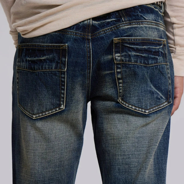 Y2K Vintage Flared Bootcut Jeans – Mid-Blue