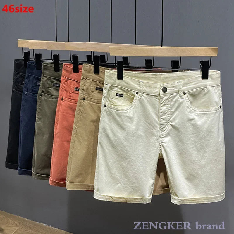 Men's Plus Size Summer Cotton Shorts – Loose Oversized Breeches-HighTouch