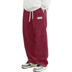 Men’s Loose Fit Corduroy Baggy Trousers-HighTouch