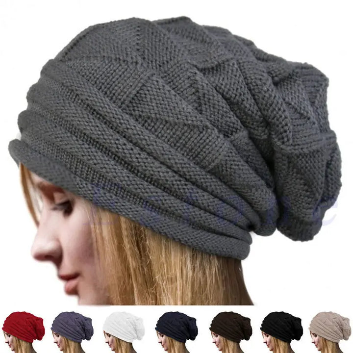 Unisex Oversized Baggy Knitted Beanie-HighTouch