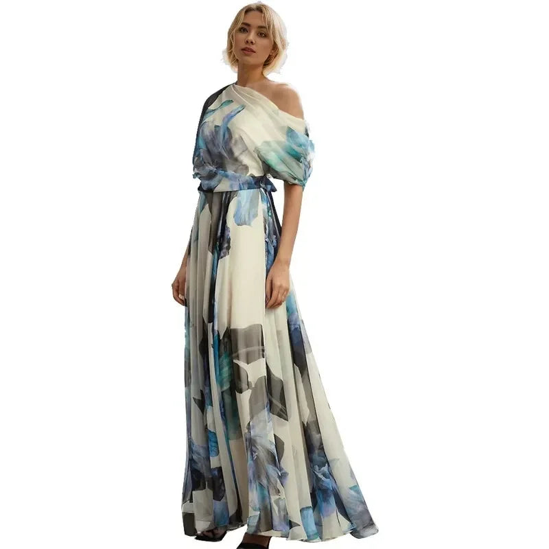 Boho Lace-Up Lolita Swing Maxi Dress Women