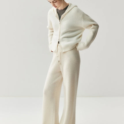 100% Cashmere Hooded Knit Set