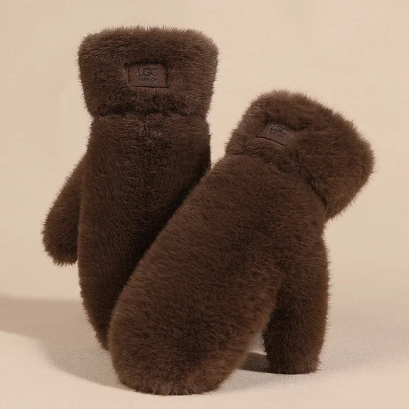 Winter Plush Cashmere‑Like Gloves