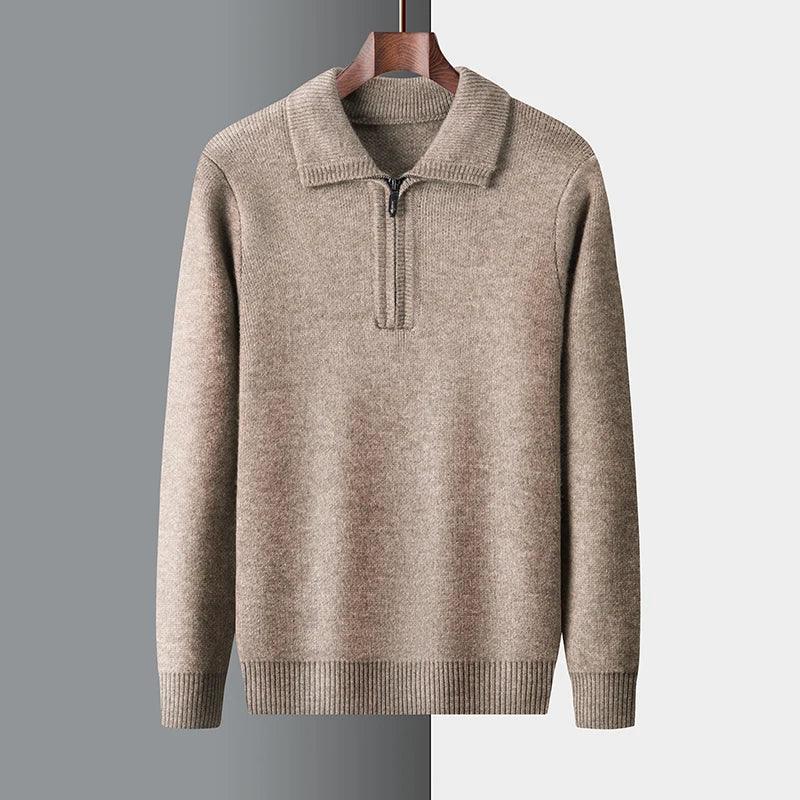 Men's Wool Quarter Zip Sweater – Soft & Lightweight