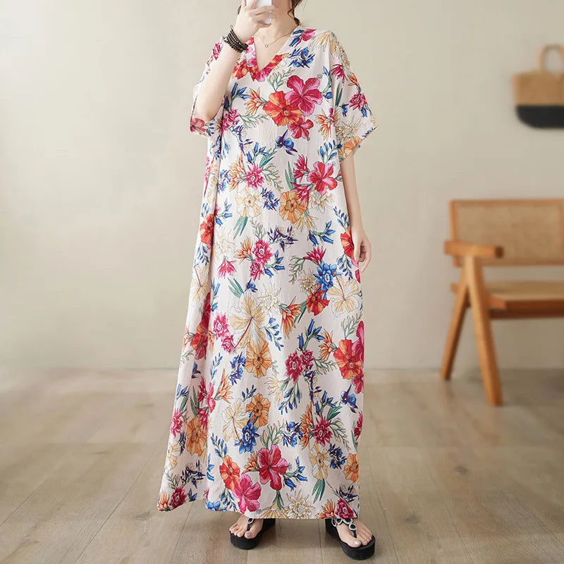 Bohemian Ethnic Summer Dress – Vintage Loose Streetwear-HighTouch
