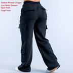 Men Women Cargo Work Pants Multi Pocket Straight Leg-HighTouch