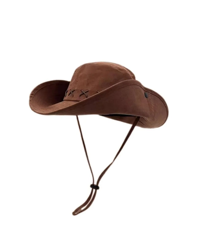 Breathable Western Cowboy Hat – Wide Brim, Adjustable, Summer Sun Protection